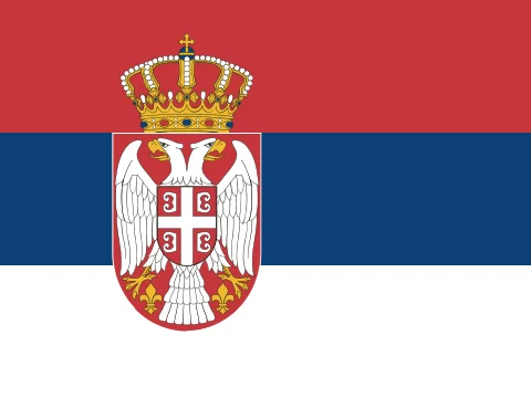 Flagge von Serbien